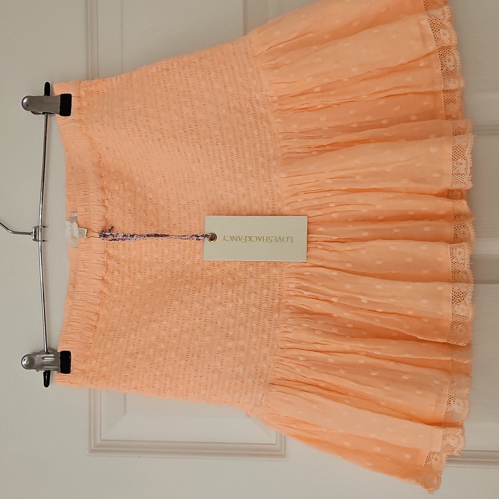 NWT Sold Out Loveshackfancy Orange Skirt Size P